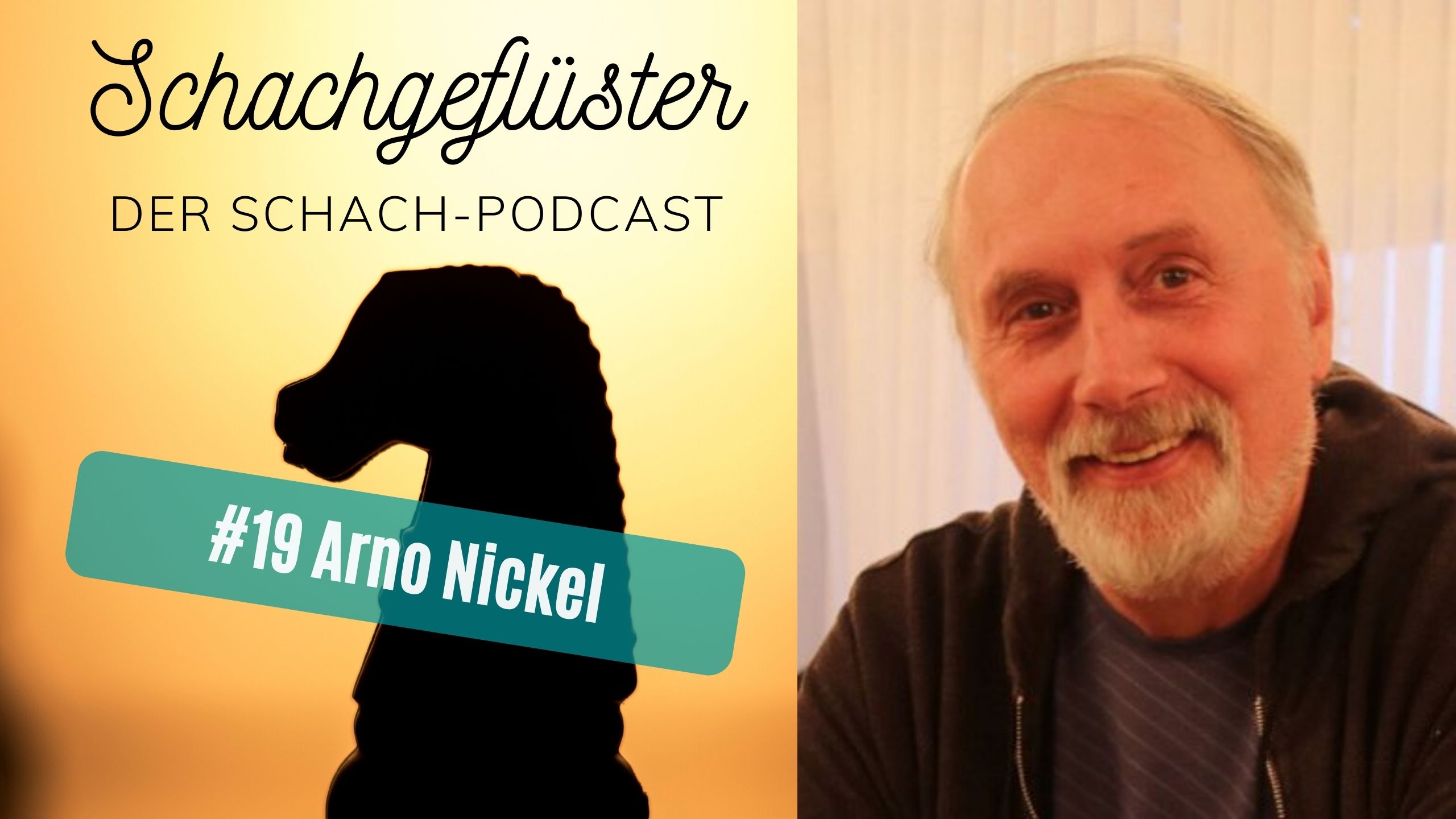 Schachgeflüster Logo mit Arno Nickel